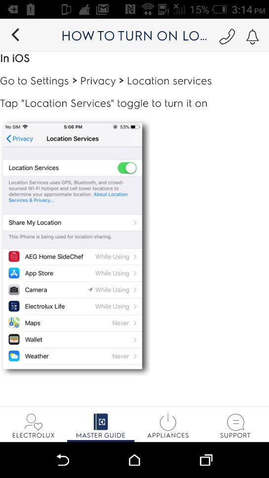 Electrolux Singapore Connectivity