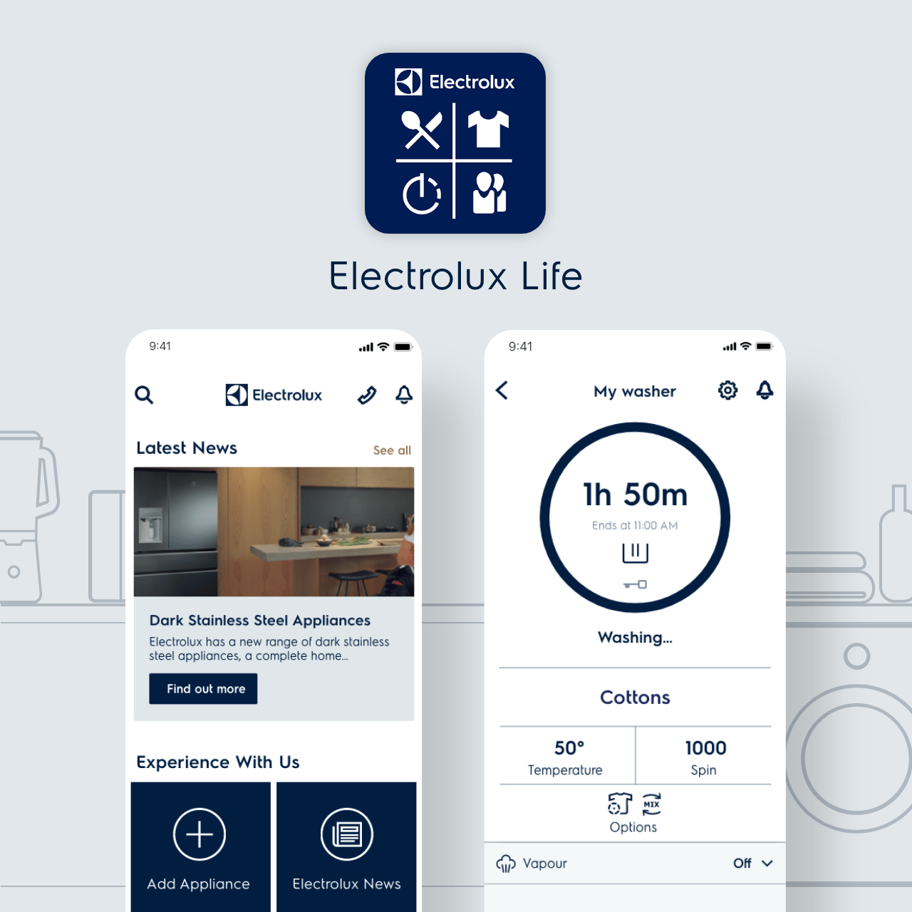 Get organised with Electrolux Life App